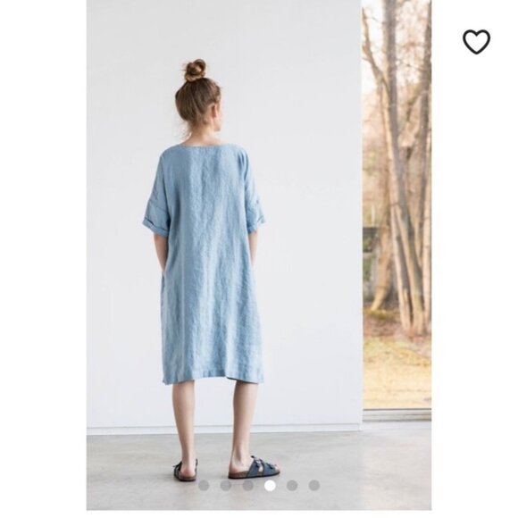 Not Perfect Linen dress in natural linen - Picture 7 of 8